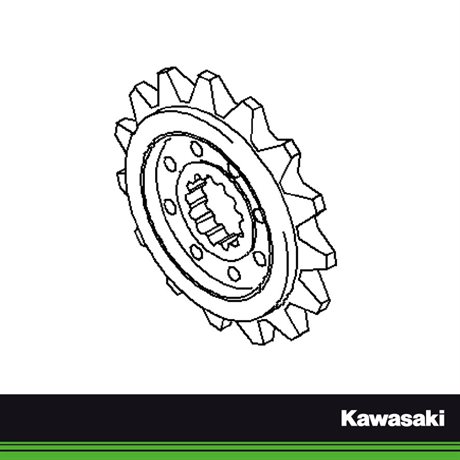 Kawasaki Original Framdrev 17T #525