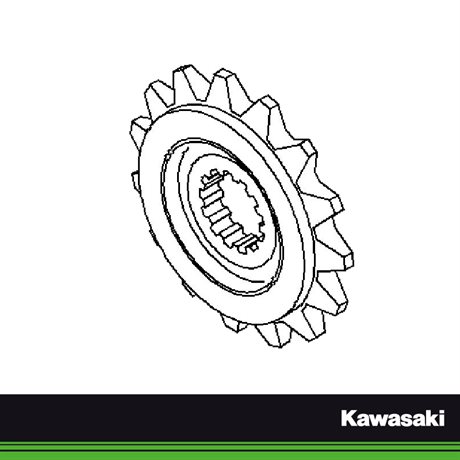 Kawasaki Original Framdrev 15T #525
