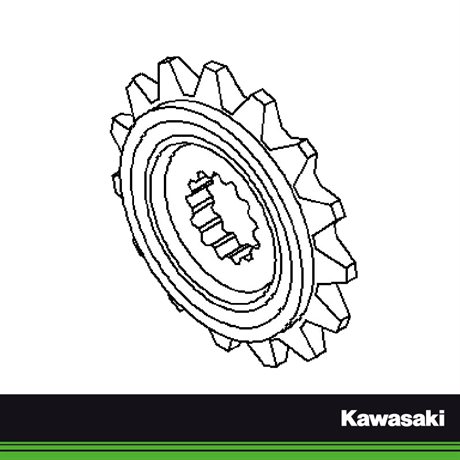 Kawasaki Original Framdrev 18T #530