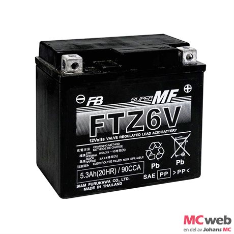 Suzuki Original Batteri FTZ6V