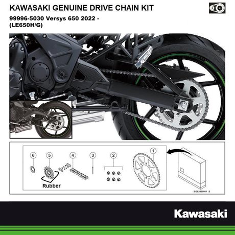 Kawasaki original drivpaket Versys 650 2022 >