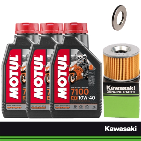 Kawasaki Servicekit | 3L Olja | Insatsfilter | Oljepluggsbricka