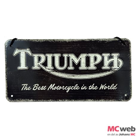 Hanging Sign Triumph - Logo Black Wood