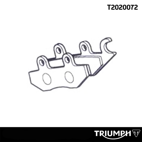 Triumph original bromsbelägg bak (fram)