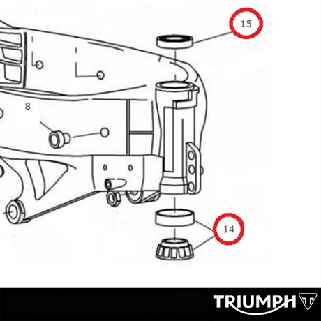 Triumph original Styrlagerkit Sprint RS