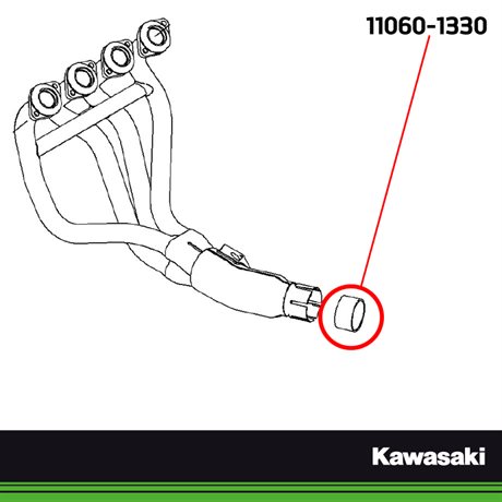 Kawasaki original ljuddämparpackning