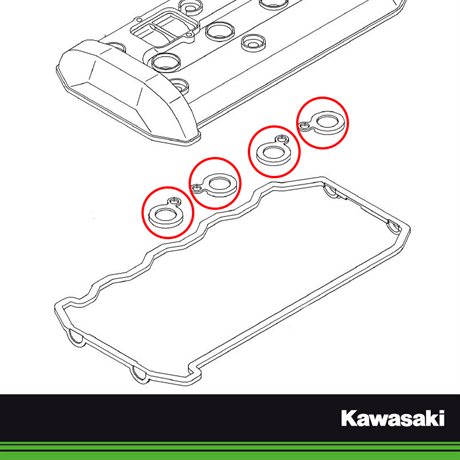 Kawasaki original Gasket, Spark plug