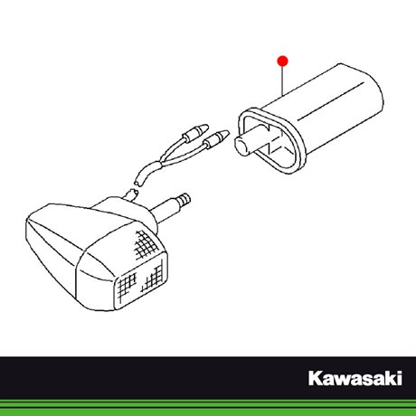 Kawasaki Original Plastdistans Blinkers