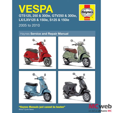 Vespa - GTS, LX & S 125-300cc