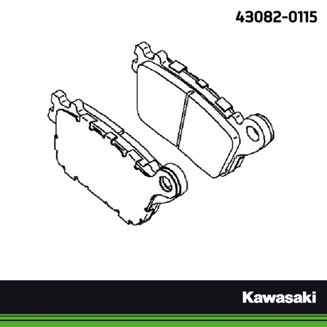 Kawasaki Original bromsbelägg bak ZX10-R 11-20