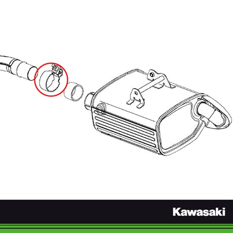 Kawasaki original avgasklämma