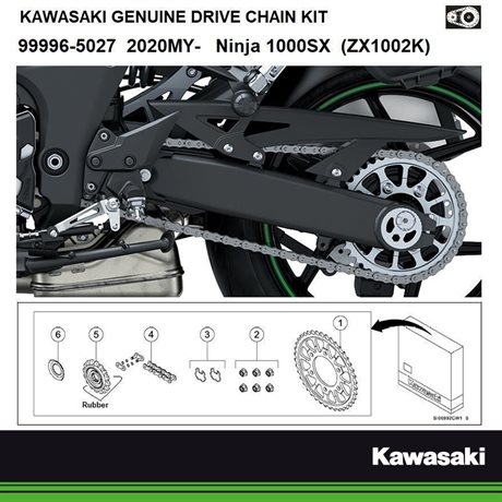 Kawasaki original drivpaket Ninja 1000SX 20 >