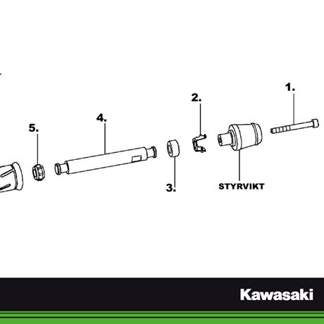 Kawasaki Original Styrvikt insats styre