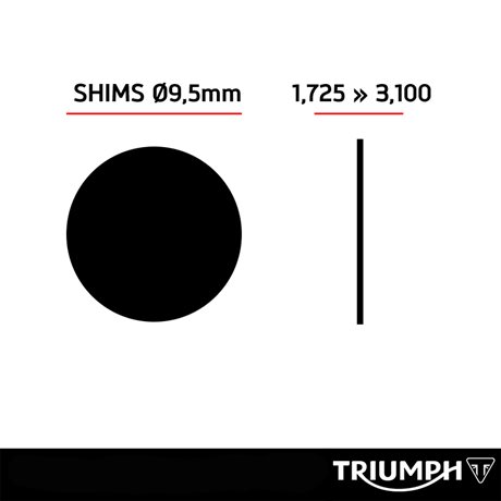 Triumph Shims Dia 9.5 mm