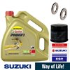 Suzuki Servicekit - 4L olja, Oljefilter och 2st oljebrickor 14mm